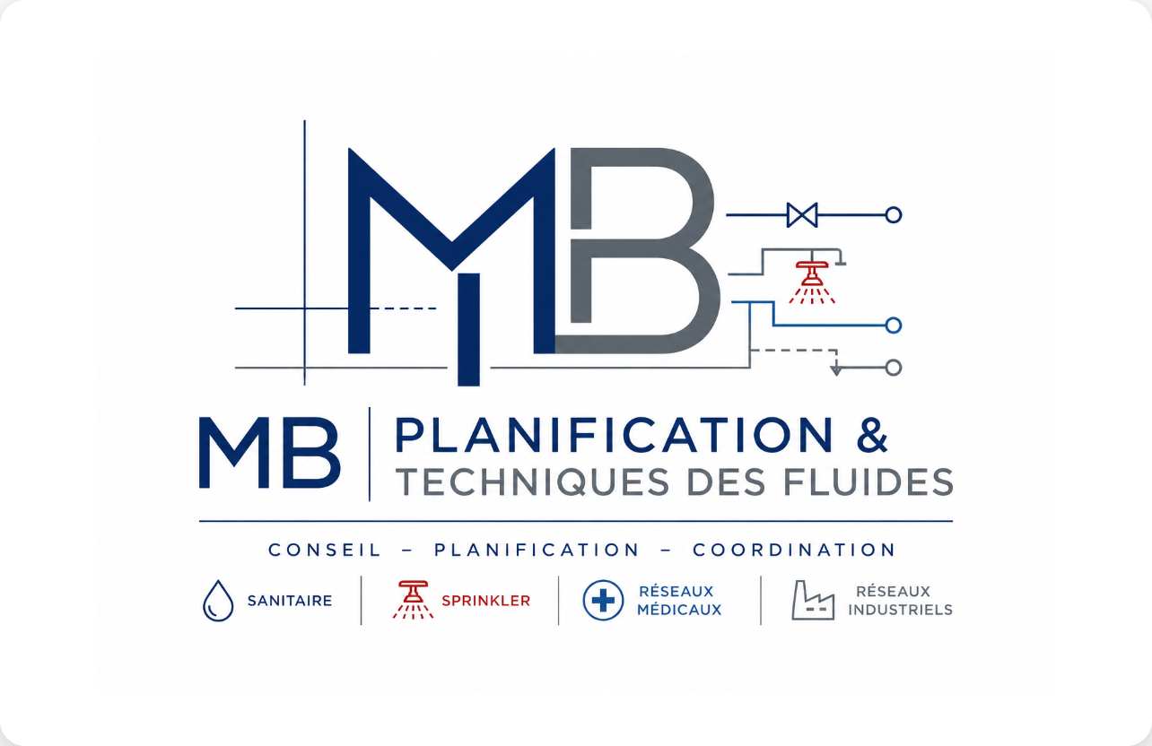 MB Planification & Techniques des Fluides – Sanitaire, sprinkler, réseaux médicaux et industriels